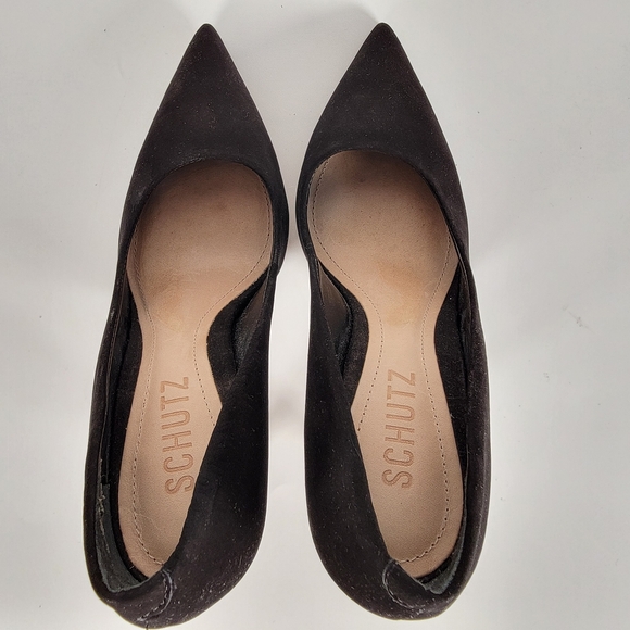 Schutz Lou Pump in Black Nubuck, Size 5.5 - Picture 5 of 10